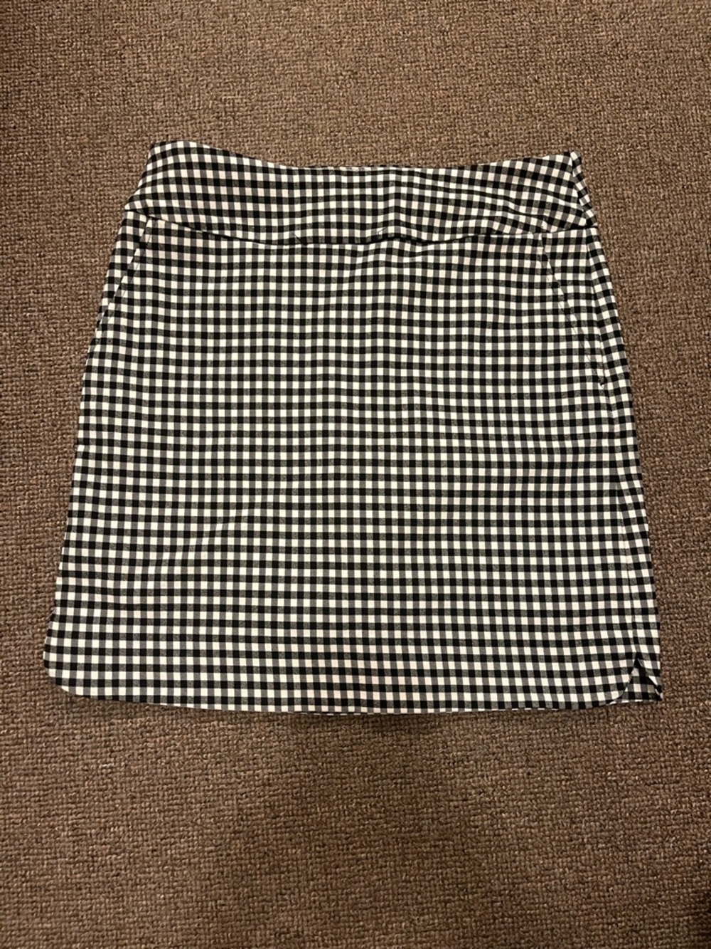 Black & White Gingham Pull-On Skort
